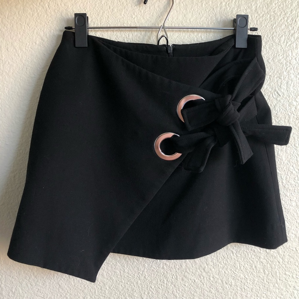 Zara tie mini skirt